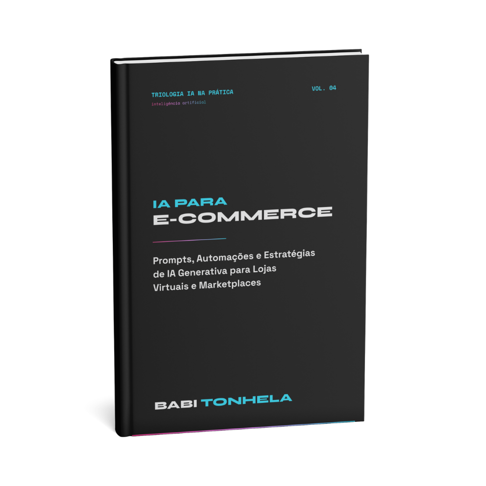 Capa do livro IA para E-commerce por Babi Tonhela
