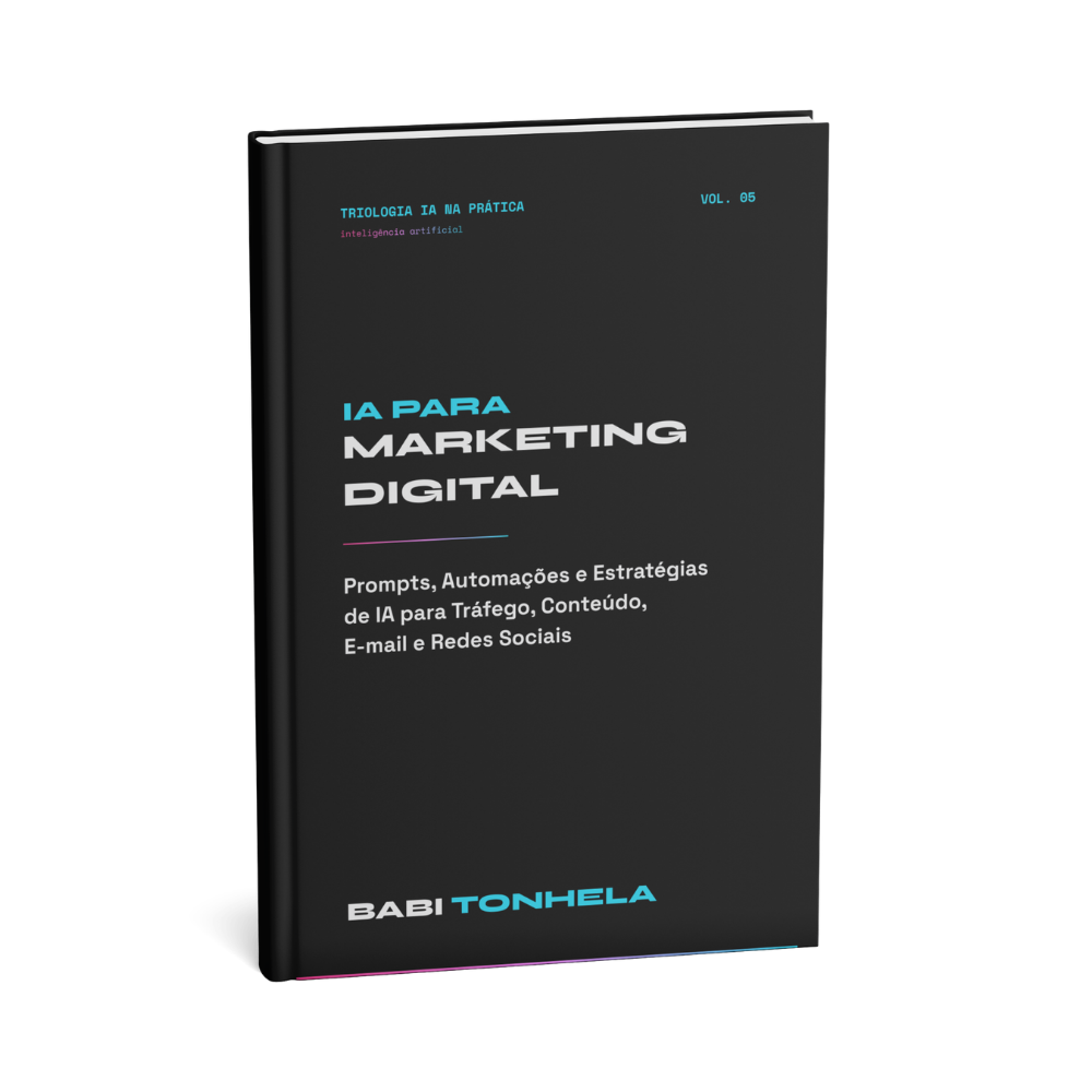 Capa do livro IA para Marketing Digital por Babi Tonhela